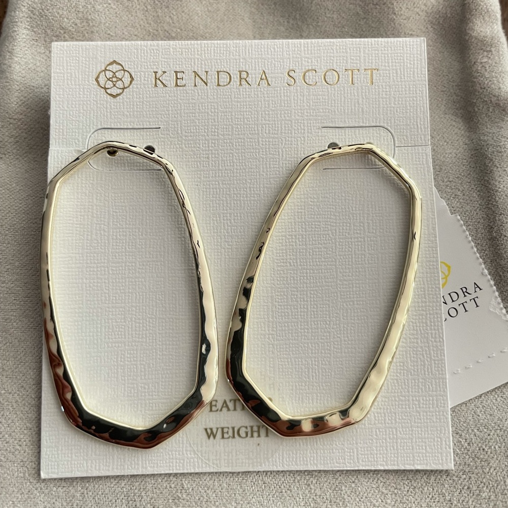 Kendra Scott Zorte Open Frame Hoop Earrings NWT